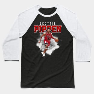 Scottie Pippen Basketball Legend Signature Vintage Retro 80s 90s Bootleg Rap Style Baseball T-Shirt